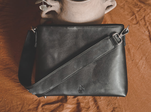 Black Solstice | Cactus Leather Crossbody & Shoulder Bag