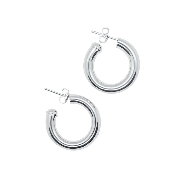 Medium hollow hoop earrings
