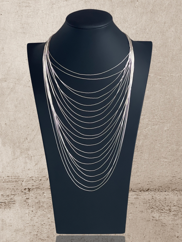 Liquid Silver Layered Necklace