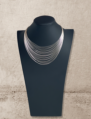 Liquid Silver Layered Necklace