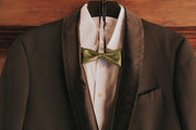 Bowie- A Cactus Leather Bow Tie (green)